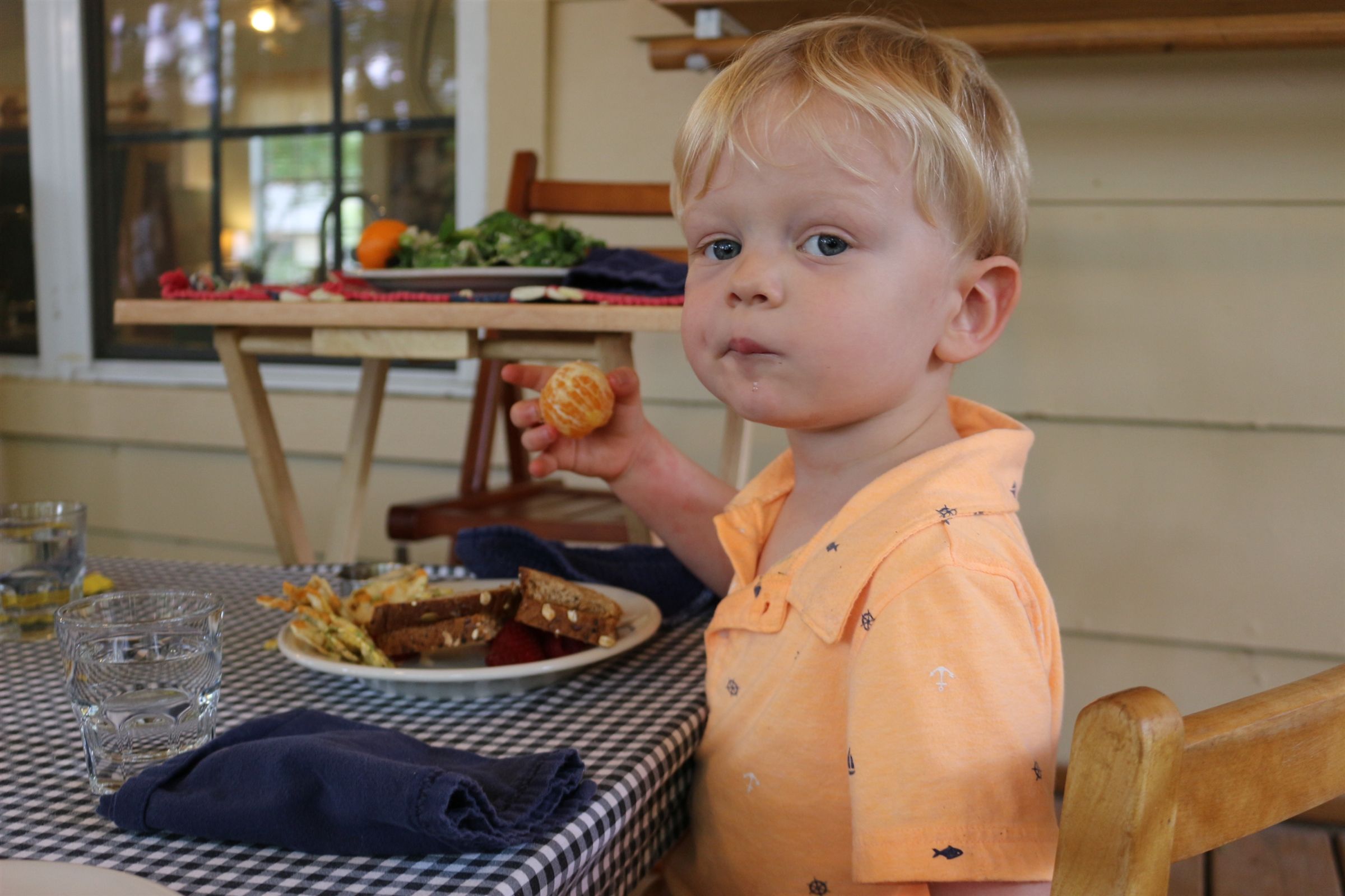 Children sharing a meal together at Austin Montessori School